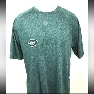 Reebok New York Jets Speedwick Dri Fit Shirt Men’s Large Green T-shirt, Football